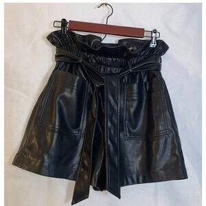 Blank NYC X Revolve Paperbag‎ Waist Short In Vegan Leather - Size 27 - Soft!